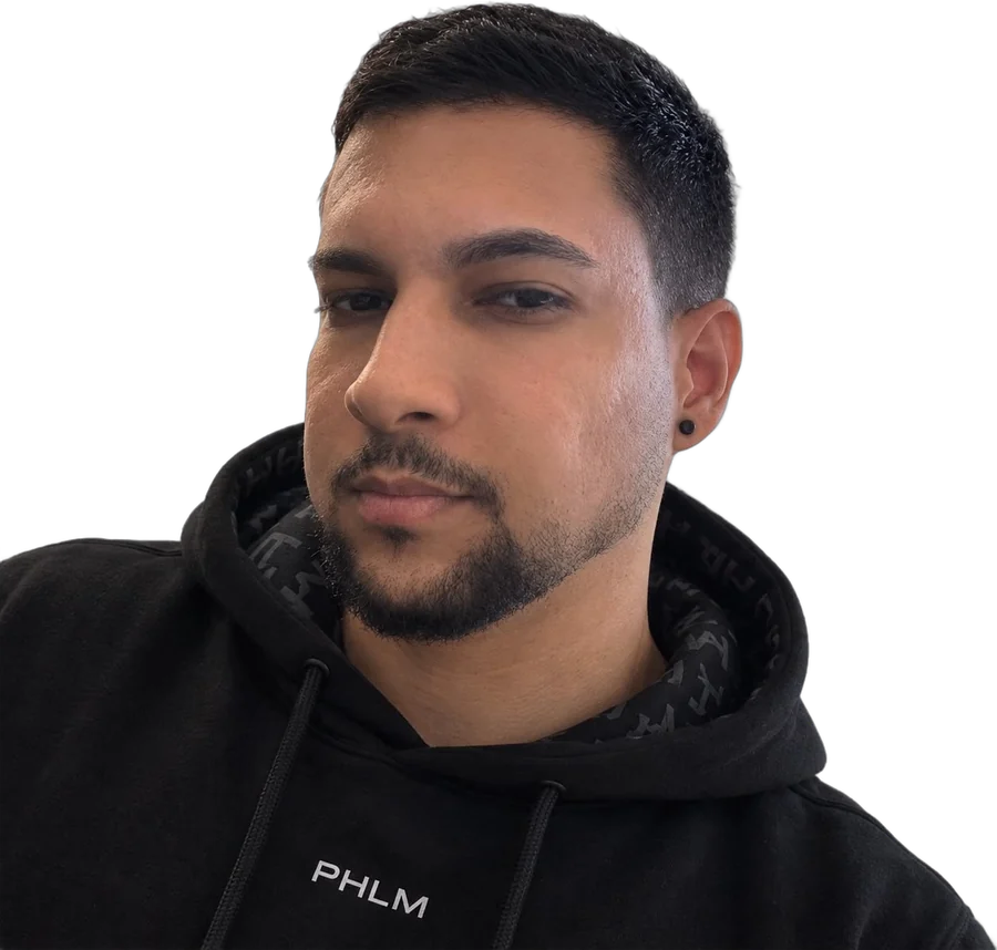 Luan, sócio da PHLM, de moletom preto