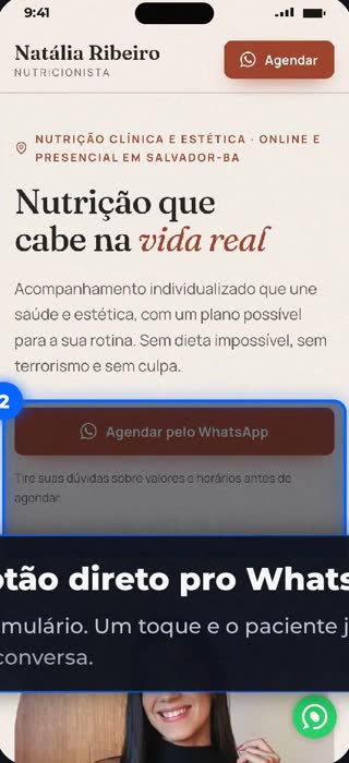 Site modelo Aconchego para nutricionista