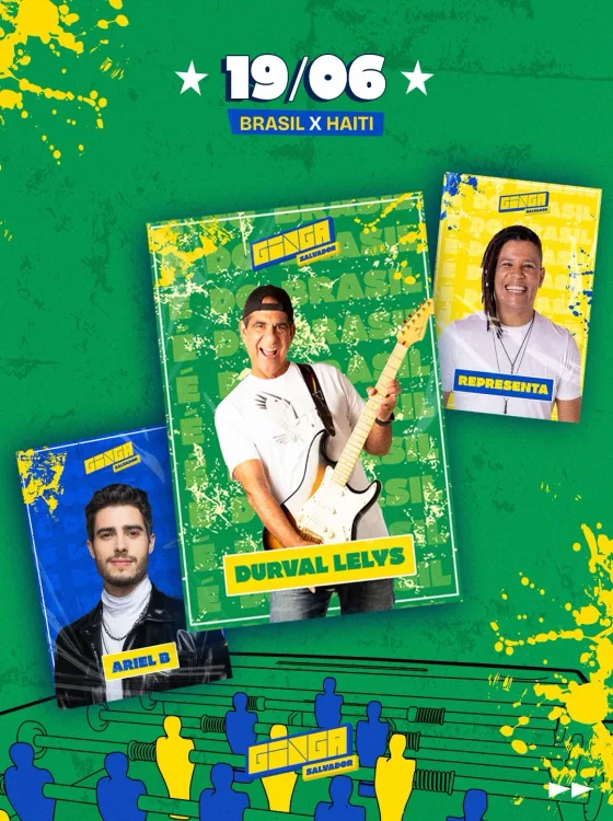 Show de Durval Lelys, Ariel B e Representa no Ginga Salvador 19 de junho 2026