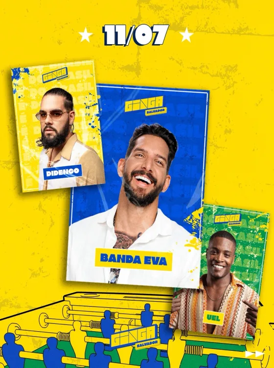 Show de Banda Eva, Didengo e UEL no Ginga Salvador 11 de julho 2026