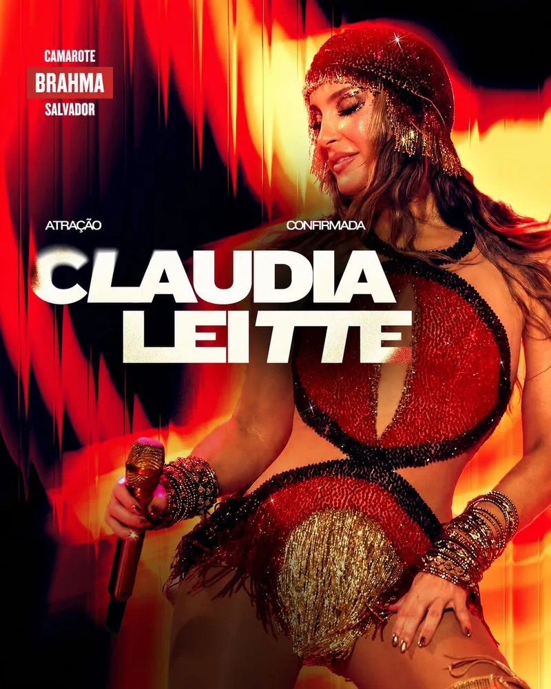Claudia Leitte - Atração confirmada Camarote Brahma Salvador 2027