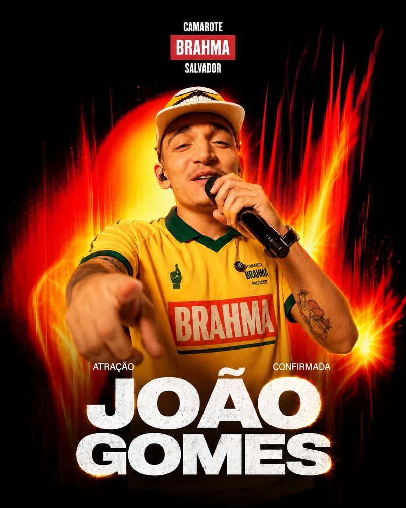 João Gomes - Atração confirmada Camarote Brahma Salvador 2027